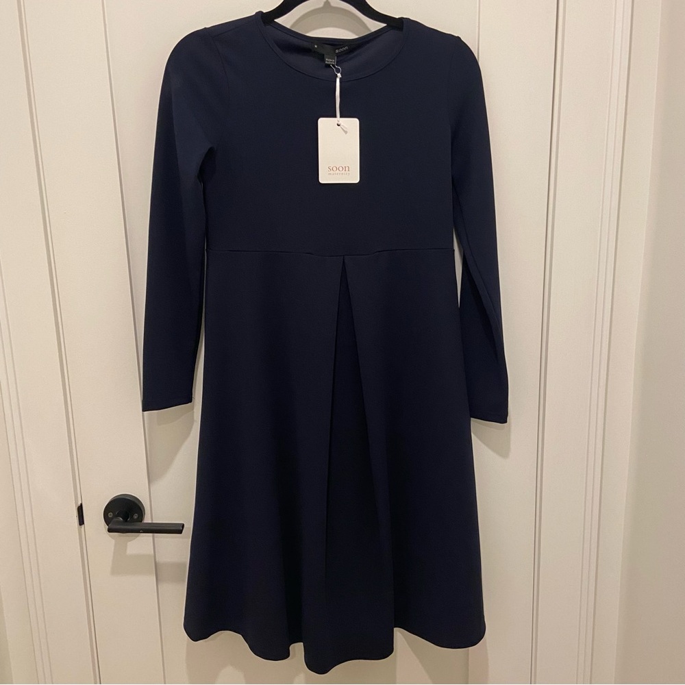 Soon Maternity Box Pleat Dress